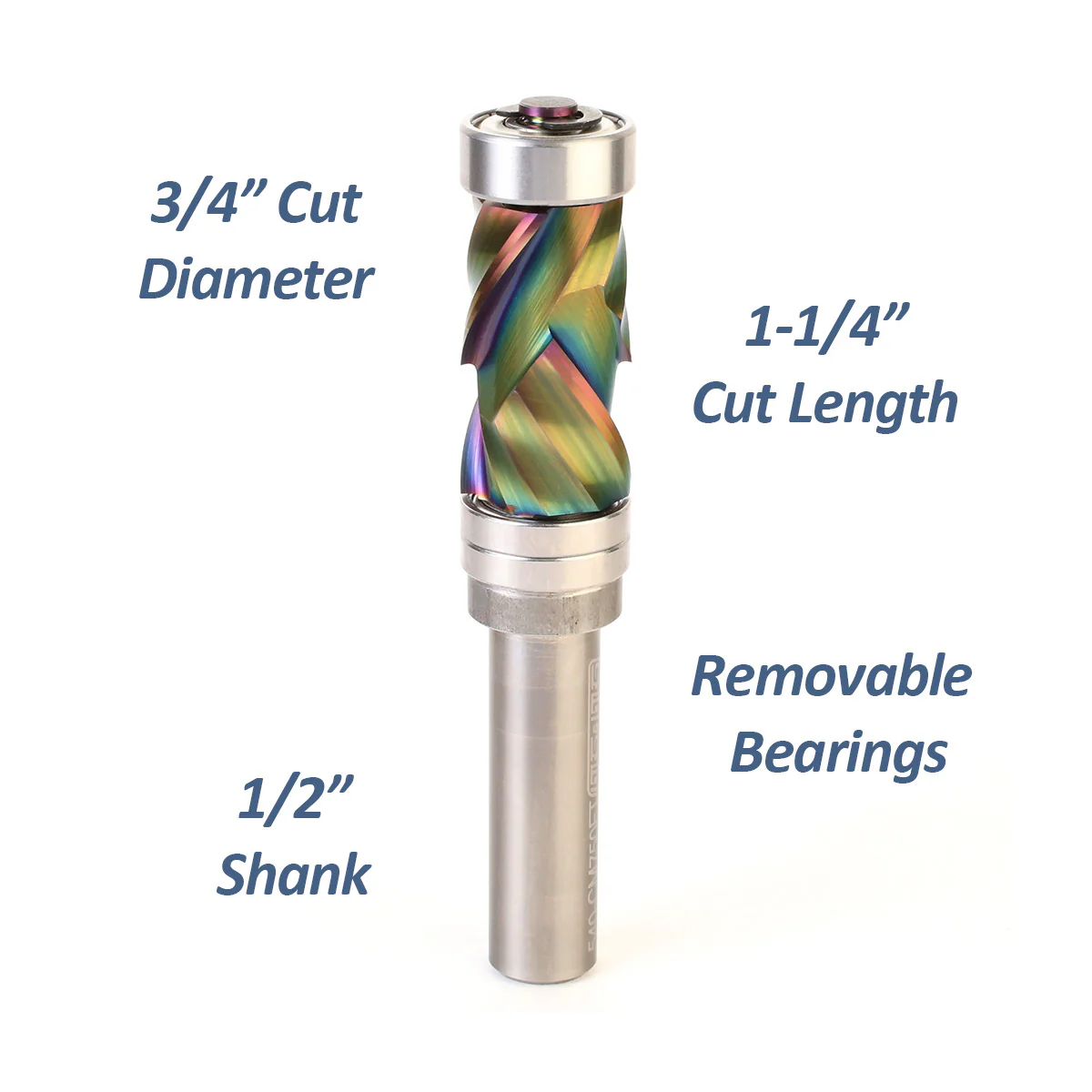 3/4″ Compression Flush Trim Router Bit - 1/2″ Shank *AstraHP Coated* - Image 7