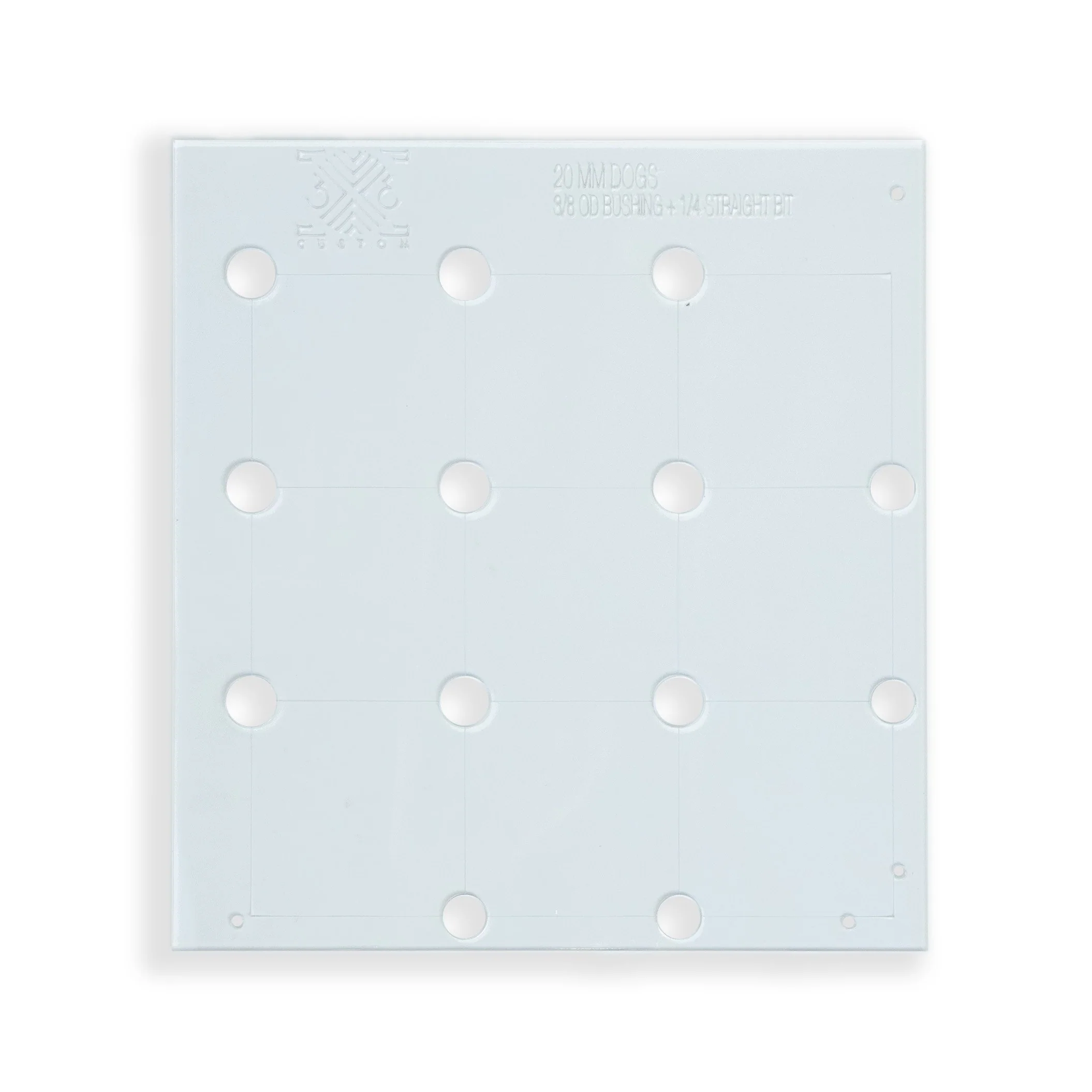 3x3 Custom Dog Hole Router Template - Image 9