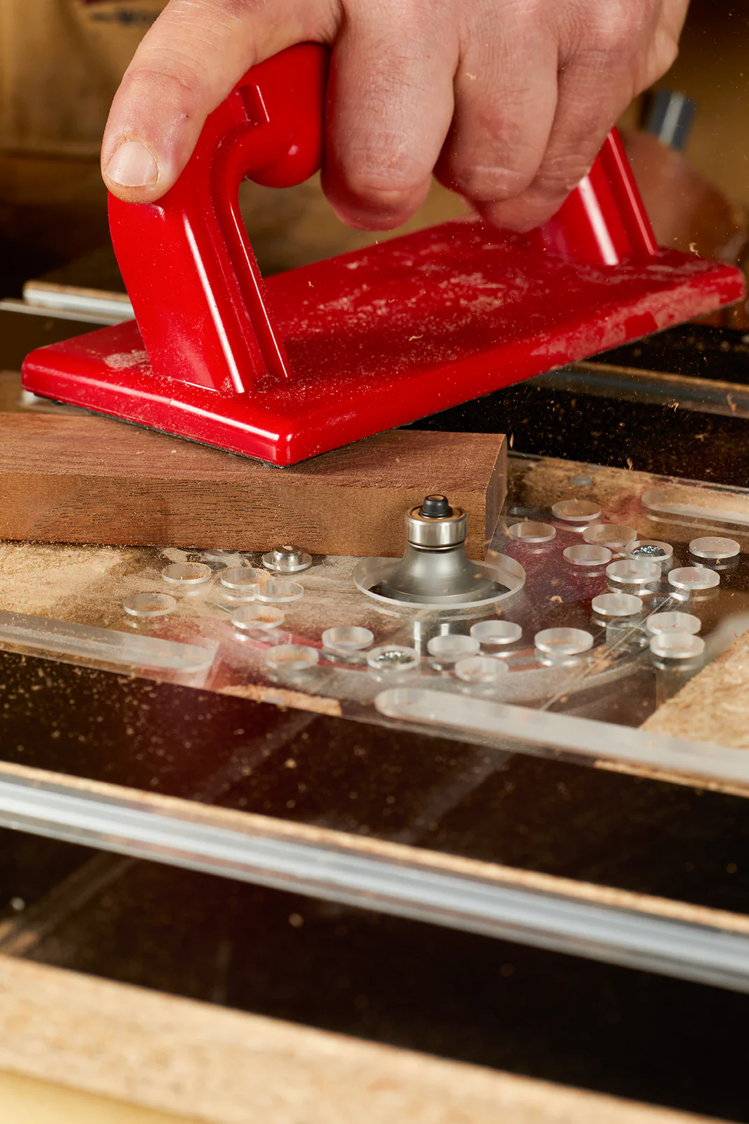 KM Tools Benchtop Router Table for 3x3 Custom Trim Router Jig - Image 4