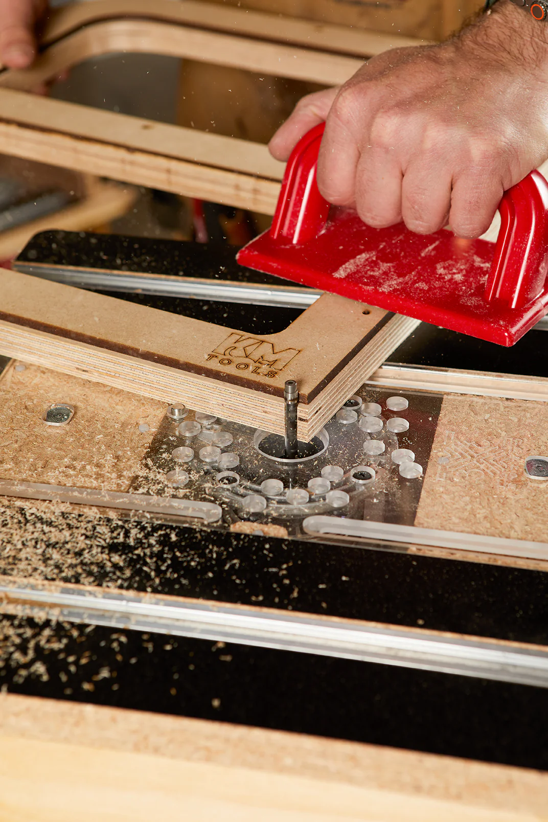 KM Tools Benchtop Router Table for 3x3 Custom Trim Router Jig - Image 40