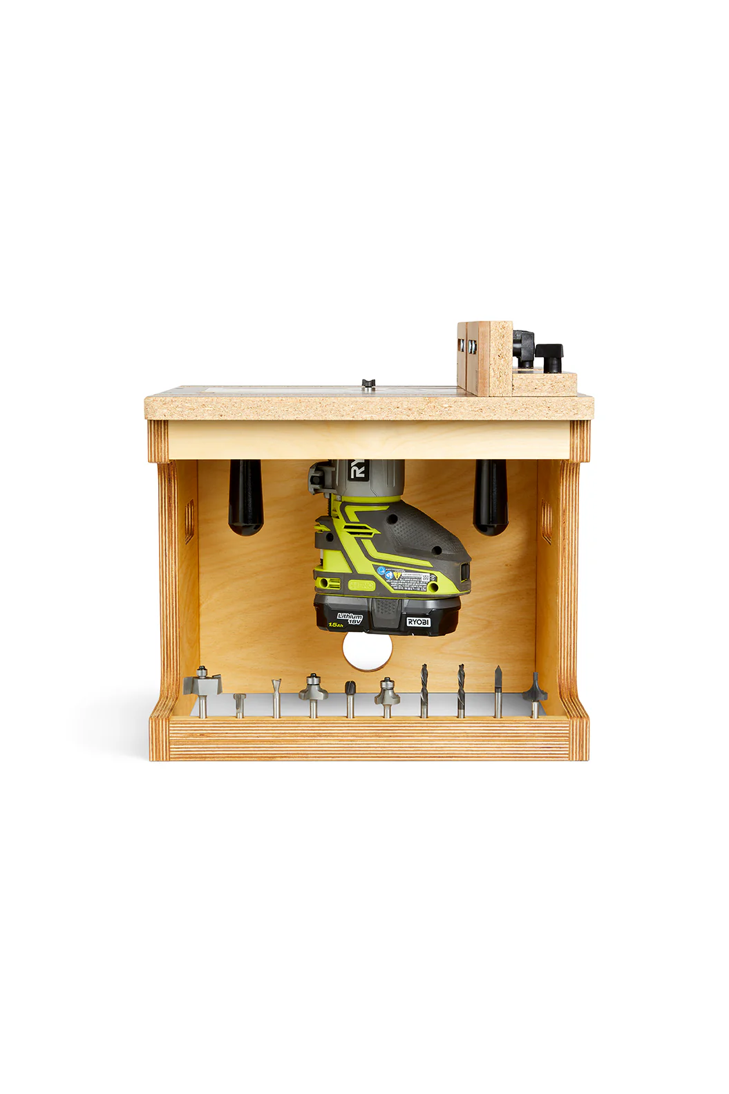 KM Tools Benchtop Router Table for 3x3 Custom Trim Router Jig - Image 9