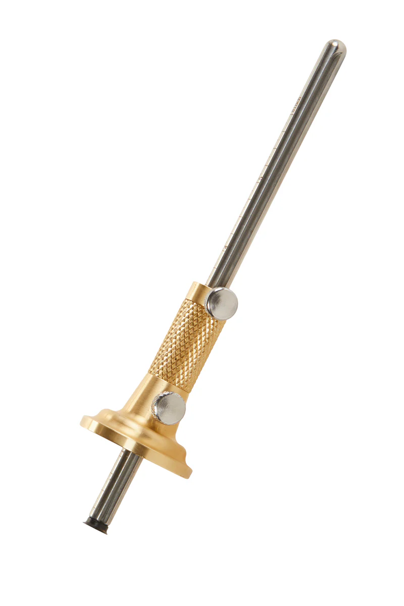 Brass Marking Gauge with Micro-Adjust and Imperial/Metric Markings - Image 4