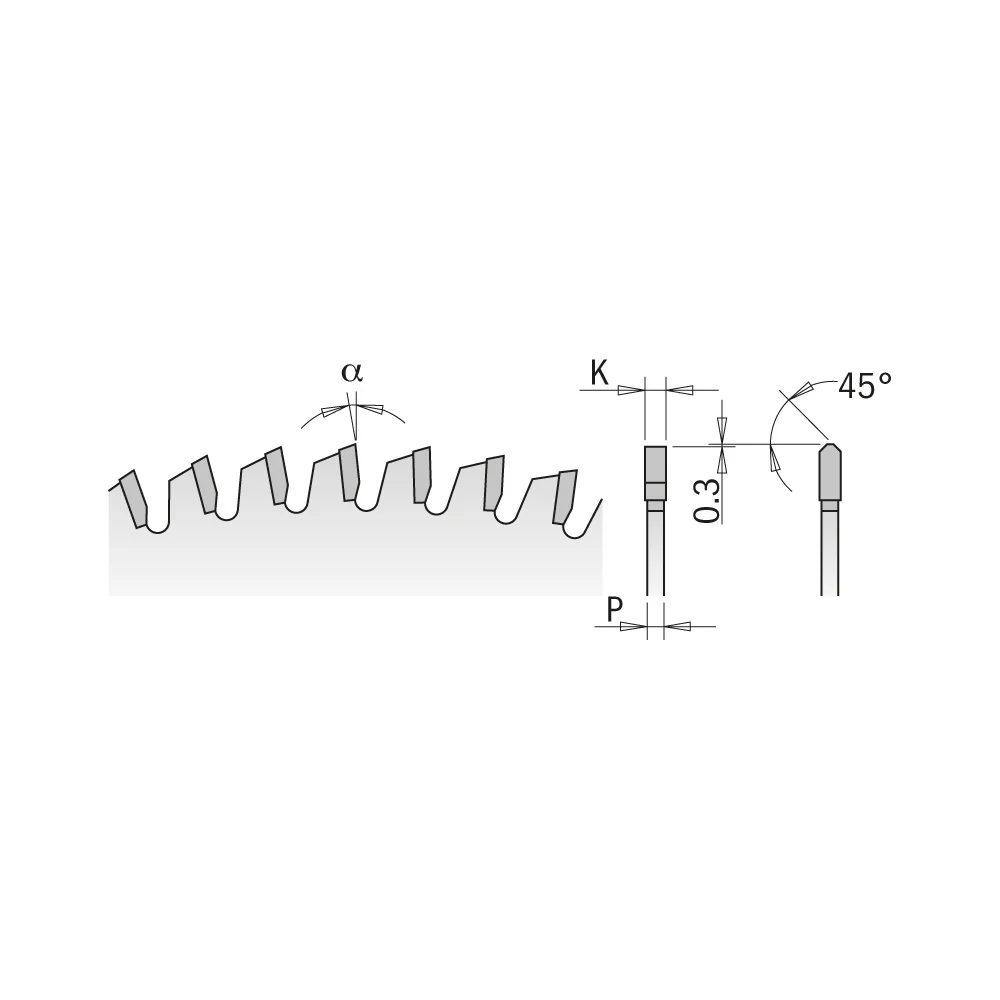 CMT Orange Chrome Ultra Finish Cross Cutting Blade 12" x T96 ATB (1/8" Full Kerf) - Image 2