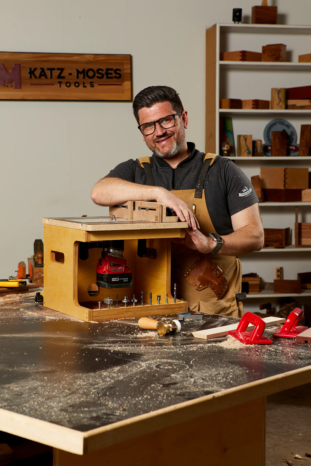 3X3 Custom 6-in-1 Universal Trim Router Jig + KM Tools Benchtop Router Table Bundle - Image 41
