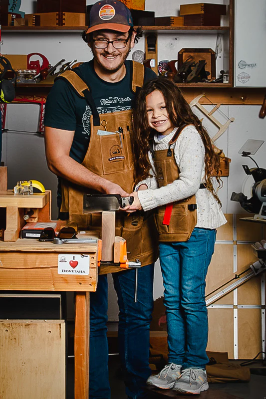 The Katz-Moses 20oz Waxed Canvas Tool Apron (CHILD/KID SIZE up to age 9) - Image 12