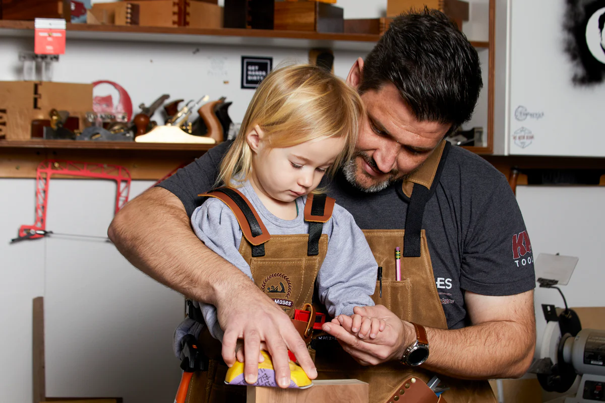 The Katz-Moses 20oz Waxed Canvas Tool Apron (CHILD/KID SIZE up to age 9) - Image 13