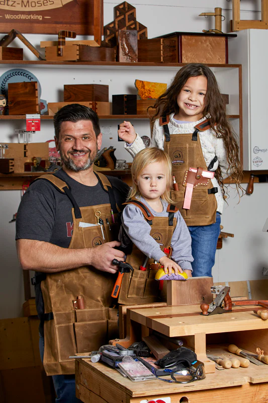 The Katz-Moses 20oz Waxed Canvas Tool Apron (CHILD/KID SIZE up to age 9) - Image 14