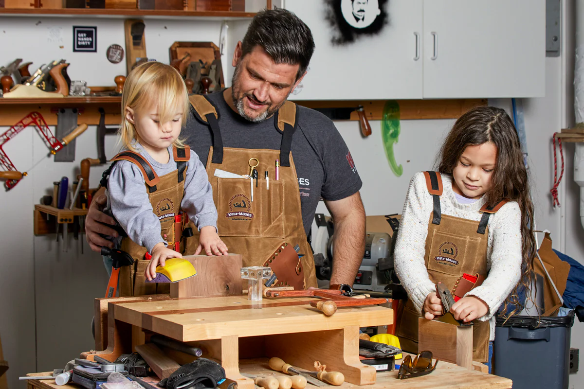 The Katz-Moses 20oz Waxed Canvas Tool Apron (CHILD/KID SIZE up to age 9) - Image 15