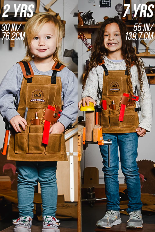 The Katz-Moses 20oz Waxed Canvas Tool Apron (CHILD/KID SIZE up to age 9) - Image 6