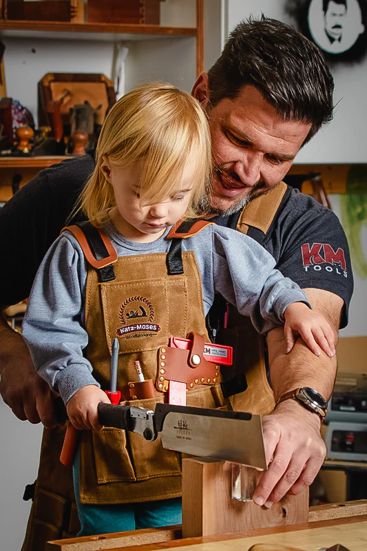 The Katz-Moses 20oz Waxed Canvas Tool Apron (CHILD/KID SIZE up to age 9) - Image 9