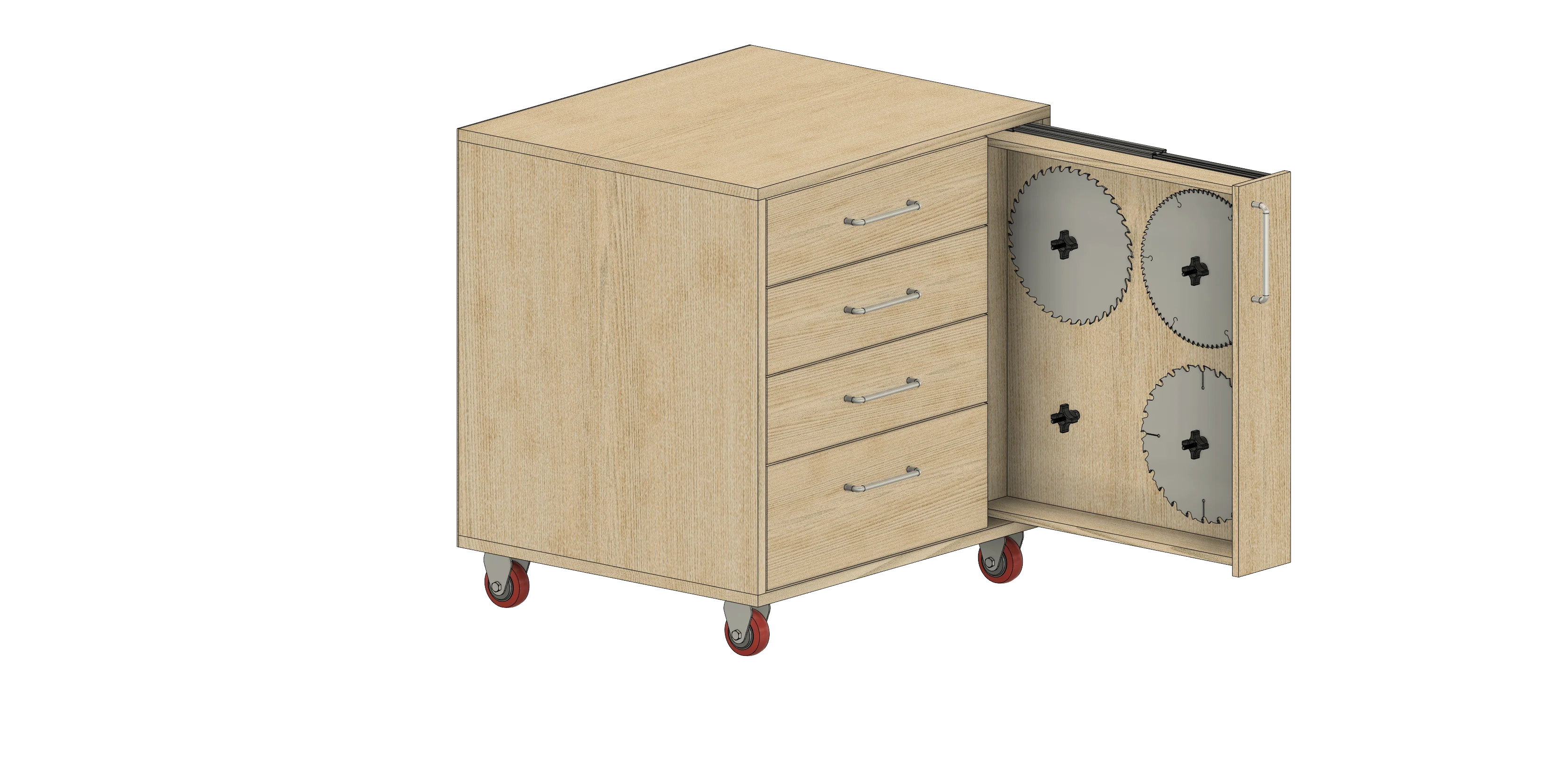 Under Table Saw Storage Cabinet Plans - Image 2